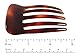 Parcelona French Five Fingers Small Tortoise Shell Brown Celluloid Acetate Side Slide Hair Combs - 2 Pieces