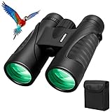 【Super Helle und Kristallklare Sicht】Hochleistungs ferngläser verwenden FMC voll mehrschichtvergütete Optik und Premium BAK4 Prisma, die klassenbeste Klarheit und Helligkeit bietet. 12 Vergrößerung und 42 mm Objektiv HD-Fernglas haben ein 1000m großes Sichtfeld!