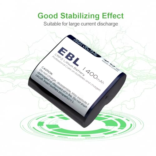 image for EBL CR-P2 Lithium Photo Battery 6V 1400mAh, Compatible with 223A DL223