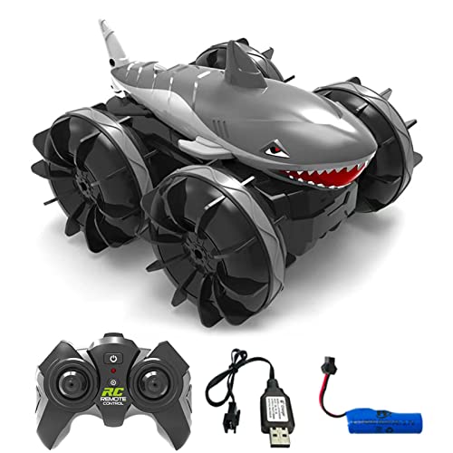 Carro de controle remoto - Barco anfíbio de controle remoto - Brinquedo de carro de acrobacias em fo