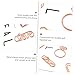 Lurrose 20pcs Cute Paper Clips Memo Creative Paper Clip Gold Bookmarks Book for Office Ticket Holder