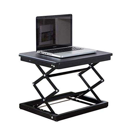 ZXYY Altura Ajustable Escritorio Vertical Elevador Sentarse de pie Convertidor de Escritorio Mesa de Trabajo Monitores Que se elevan Totalmente ensamblados en Negro 50x37cm (20x15 Pulgadas)
