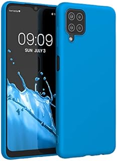 kwmobile TPU Case Compatible with Samsung Galaxy A12 - Case Soft Slim Smooth Flexible Protective Phone Cover - Metallic Turquoise