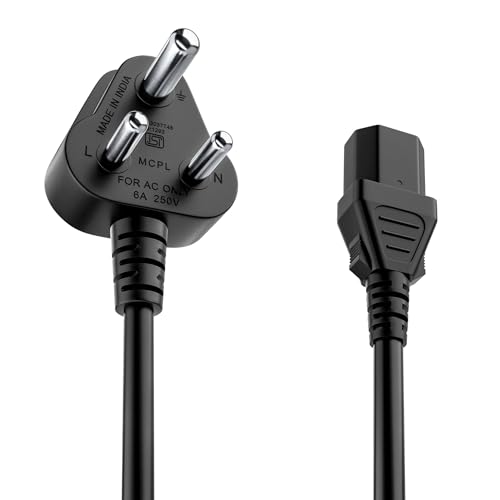 Image of Portronics Konnect G4 350W Desktop Power Cable, 3 Pin Type Connector, 350W Max Load Capacity, 1.2M Length(Black)
