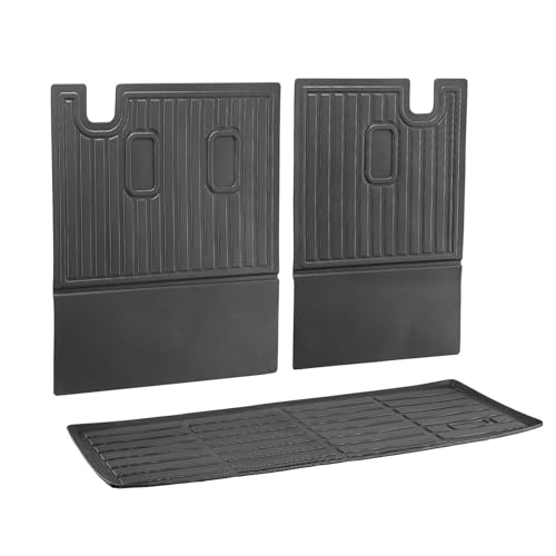 VEVOR Cargo Mats Compatible with 2016-2022 & 2023-2024 Honda Pilot, Custom Fit TPE Cargo Liner Set for SUVs, Trunk and Back Seat Protector Replacement, Black, Trunk Mat and Backrest Mats by VEVOR - Image 9