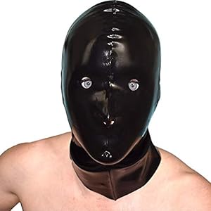 Stretchy latex masker met kleine ooggaten