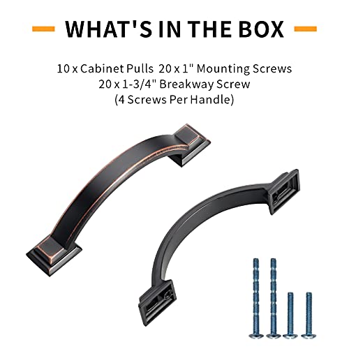 Aootoch 10 Pack 3 Inch Cabinet Pulls Oil Rubbed Bronze Cabinet Handles Drawer Pulls For Kitchen Cabinet Cupboard #TOP5
