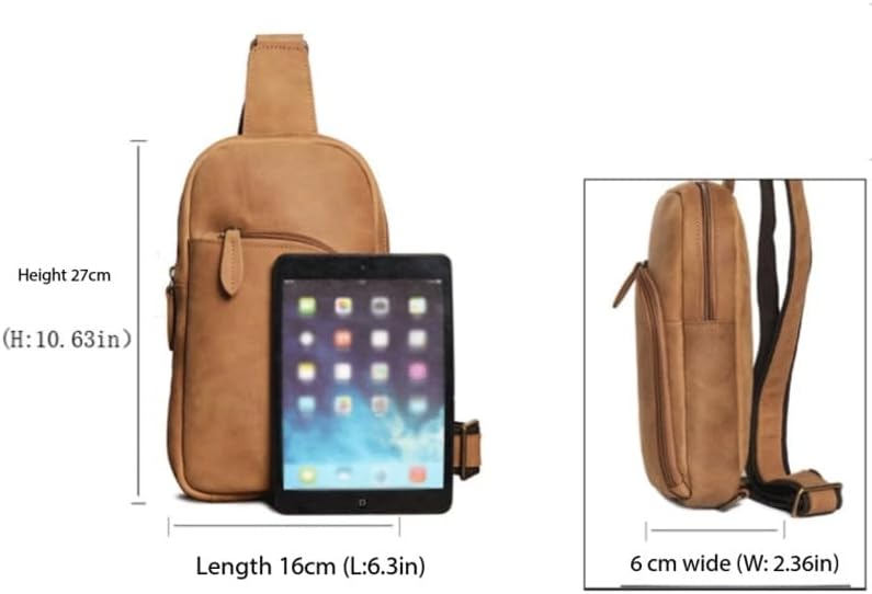 Leather Men's Retro Crossbody Bag for Casual Use Large Capacity Single Shoulder