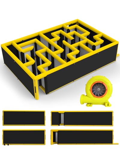 WZIIOT 26.5x18x6.5FT Inflatable Maze with 1100W Air Blower