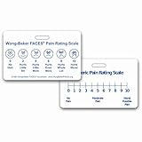 Wong-Baker Faces® Pain Rating Scale Horizontal w/NRS Badge ID Card Pocket Reference Guide (Pack of 5)