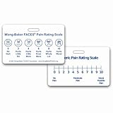 Wong-Baker Faces® Pain Rating Scale Horizontal w/NRS Badge ID Card Pocket Reference Guide (1 Card)