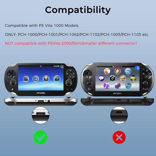 Image of Tobfit USB Sync & Charge Data Cable for Sony Playstation PS Vita, 2 in 1 USB Data & Power Charger Cord for Playstation Vita Charging Cable for PS Vita 1000