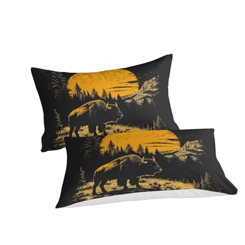 Housse de couette animaux de la forêt 200x200抗皱微纤维拉链拉合双人床品 - 3