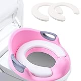 Fácil de limpiar: se mantiene más higiénico con el asiento firme porque no hay grietas para que se acumulen gérmenes. Las manchas de orina y agua en el cojín se limpiarán con una sola toallita. Además, el protector contra salpicaduras de orina integrado evita que los accidentes caigan al suelo. A ti y a tu bebé les encantará el elegante diseño de nuestro asiento de aprendizaje para ir al baño.
