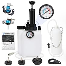 BELEY 3L Manual Brake Bleeder Fluid Pump, One Man Professional Brake Bleeder Kit with 4 Master Cylinder Adapters & 1L Brake Bleeder Bottle Suitable for Most Vehicles