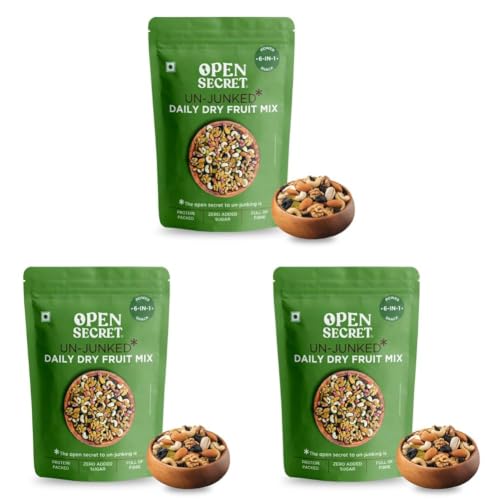 Image of Open Secret Premium Mixed Dry Fruits | 200gm, 6 Superfood in 1 Mix | Dry Fruits Mixed pack, Mix Dry Fruits, Mixed Nuts, Contains Cashews, Almonds, Pista & more Healthy Snacks (Pack of 3)