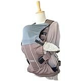 [アトリエアマネ] ベビービョルン&エルゴ対応スリーピングフード 抱っこ紐 ワンタッチ取り付け オールシーズン対応 暑さ対策 UVカット 紫外線対策 寒さ対策 飛沫対策 花粉対策 虫よけ対策 ベビー用品 ヘッドサポート (メッシュ・アッシュグレー)