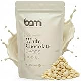 BAM Chocolat Blanc de Couverture en Pistoles – Chocolat Pâtissier de Qualité Supérieure pour Desserts, Mousses et Fontaines – Pépites de Chocolat Blanc Onctueux – 1kg