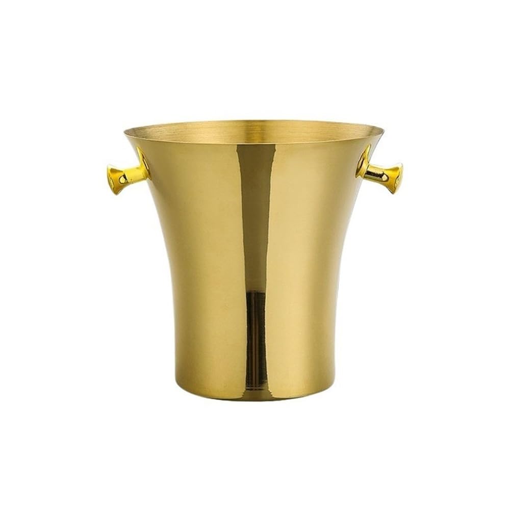 Eiskübel Eiswürfelkübel, Edelstahl, Eiskübel, Party-Champagner-Eimer, Eiswein-Eimer, Bier-Wein-Champagner-Eiskübel Getränkebehälter(Gold)