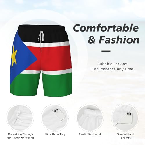 Maillot de bain homme compression séchage rapide drapeau Soudan du Sud