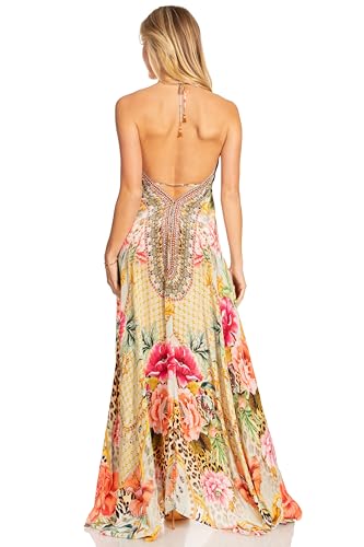 Image of Sakkas Lizi 2025 Womens Maxi High-Low Halter Handkerchief Long Dress Beach Party