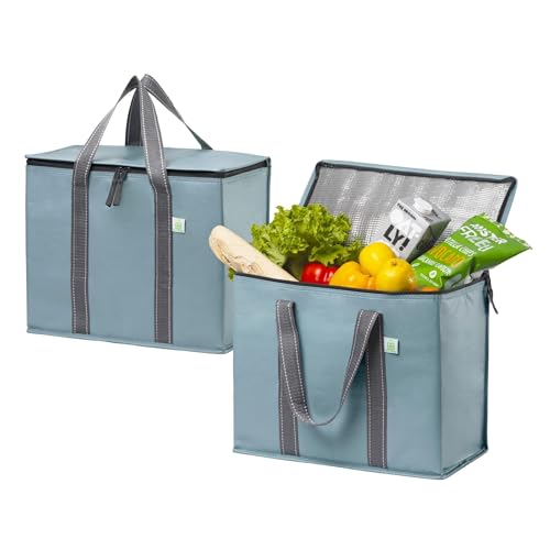 10 Best Insulated Grocery Bags to Keep Your Food Fresh On-the-Go 4 VENO 2 Pack Insulated Grocery Bags with Cooler