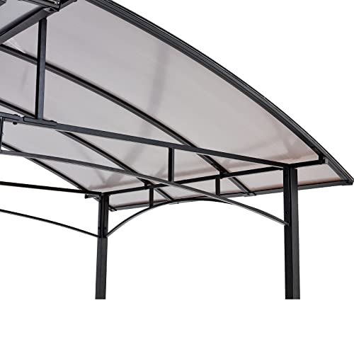 Veemuaro Grill Gazebo, 8X5Ft Outdoor Bbq Gazebo Canopy With Side Shelves, Interlaced Vented Polycarbonate Roof Barbeque Grill Canopy For Patio And Picnic #TOP7