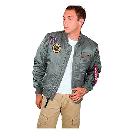 ALPHA INDUSTRIES Jacka för män, Vintage grön, S