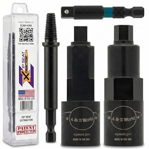 Image of Zip Seat Power Tool Extractor Set for Symmons Temptrol Valves, Set Includes Extractor Classic, Extractor Evolve, Diverter, and Power Drill Bit