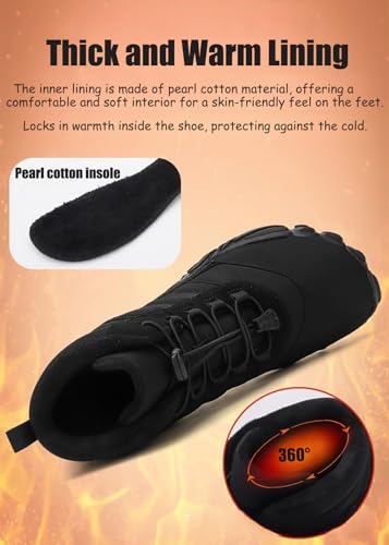 Hrtesus Hike Winter Barefoot Shoes Women Men, Winter Footwear Boots Wide Toe Non-Slip Highly Elastic Sneakers4