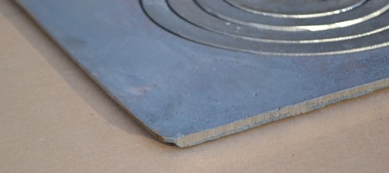SEZAM Placa de fundición para horno con 2 agujeros, 65 x 37,5 cm, placa de carbón de hierro fundido gris