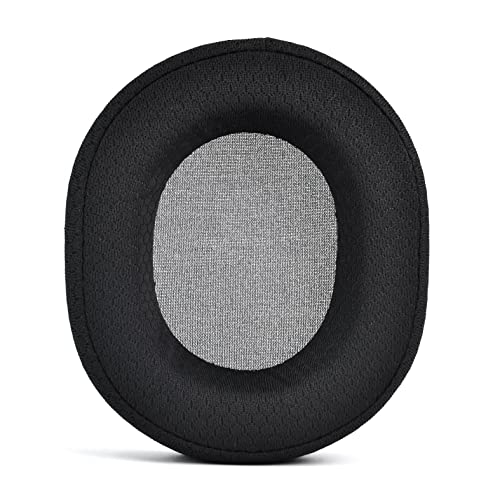Almohadillas para auriculares Defean de tela negra con malla y espuma de memoria, reemplazo para Corsair HS65/HS55 miniatura 7