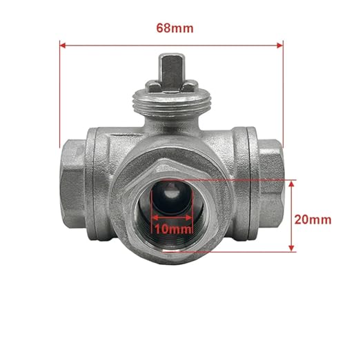 Válvula de bola motorizada de acero inoxidable tipo T DN15 de 3 vías con rosca 6