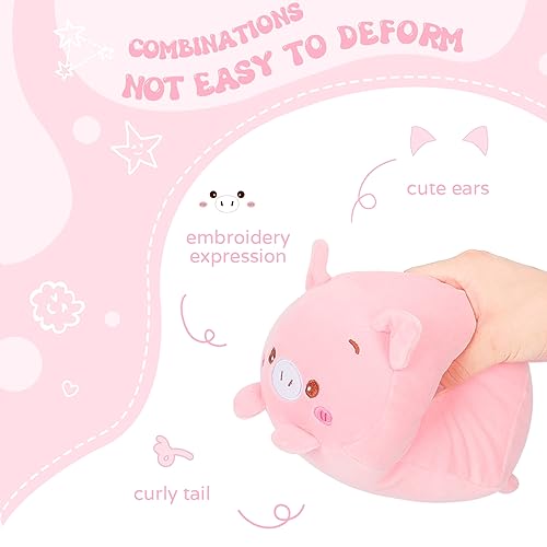 Aixini 35.5 Inch Cute Pink Pig Plush Stuffed Animal Cylindrical Body Pillow,Super Soft Cartoon Hugging Toy Gifts For Bedding, Kids Sleeping Kawaii Pillow #TOP3