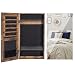 Lavievert Armoire à bijoux verrouillable avec miroir sans cadre, fixation murale/porte pour économiser de l'espace avec compartiments à rouge à lèvres – Marron rustique