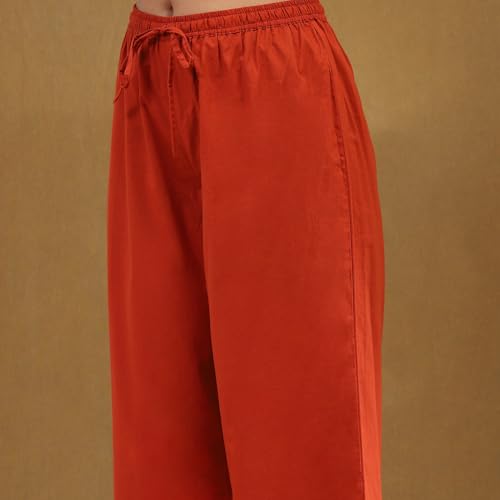 Image of Biba Embroidered Polyester A-Line Formal Kurta With Palazzo and Dupatta