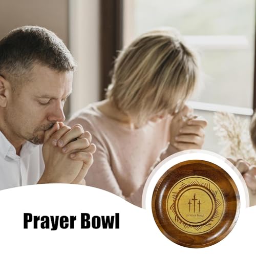 Cuenco de oración de madera con tarjetas para anotar bendiciones 4