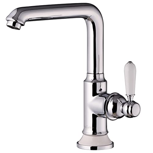 PaulGurkes Waschtischarmatur Retro Küchenarmatur Nostalgie Wasserhahn Vintage Bad Armatur Landhausstil