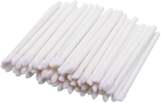 AKOAK 50Pcs Disposable Lipstick Brush, Lip Gloss Stick, Applicator, Portable Eyeshadow Lip Gloss Brush Cosmetic Tool (white)