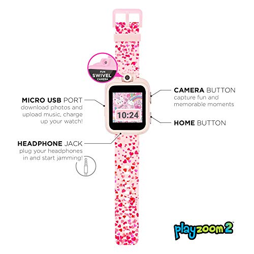 Smartwatch for Kids with Swivel Selfie Camera, STEM Learning, 20+ Games, Audio Bedtime Stories, Store Music for Kids Toddlers Boys Girls - Playzoom 2