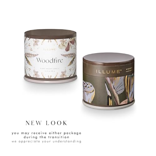 Image of Illume Vanity Tin Candle, Woodfire