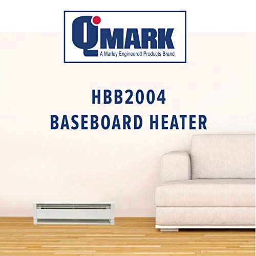 Qmark Hbb2004 Liquid Filled Electric Hydronic Baseboard Heater, 2000 Watt, 240 Volt, Beige #TOP2