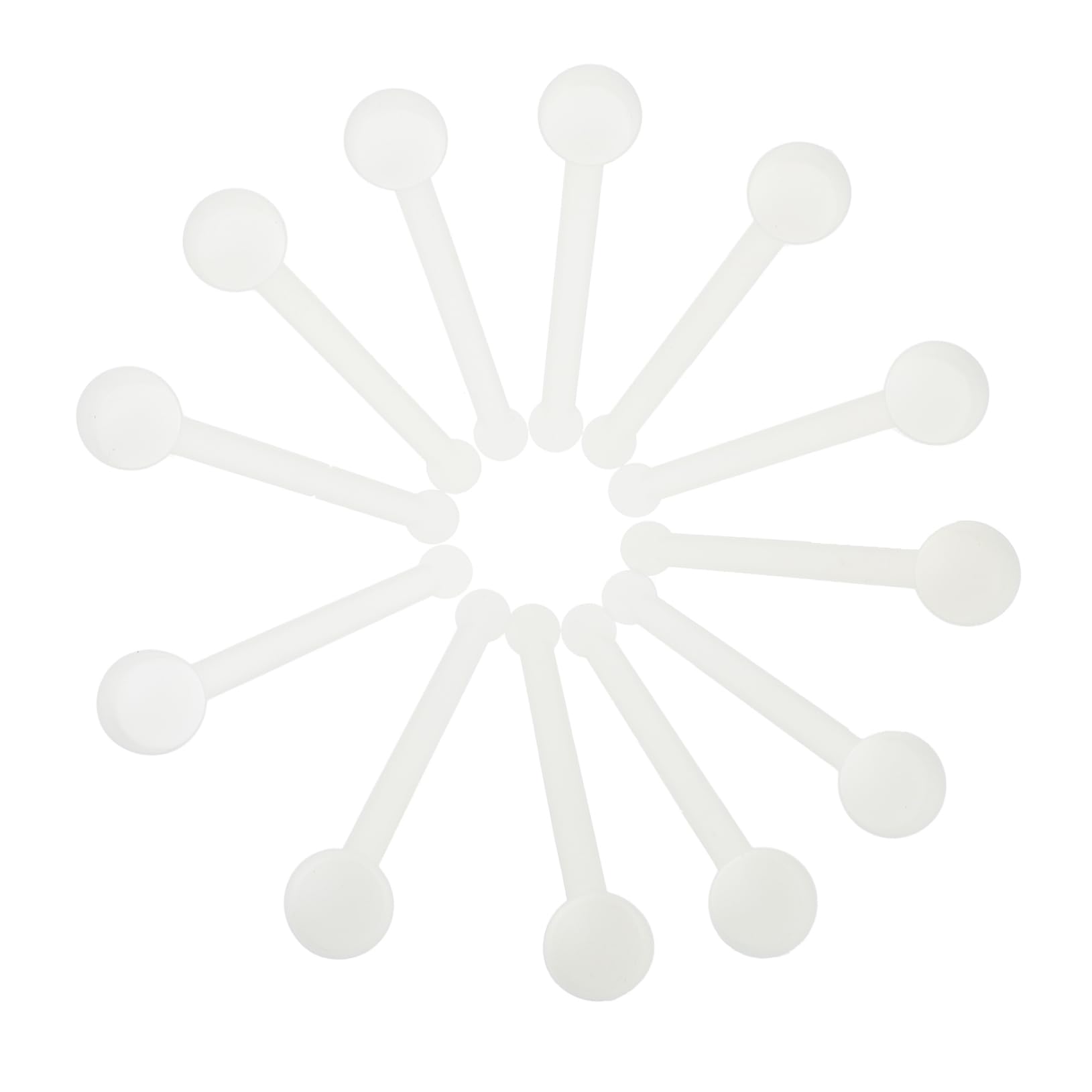 SOLUSTRE 50pcs Compact Smidgen Scoop Plastic Labs Measuring for DIY and Cosmetics Easy to Clean Ergonomic Design for Accurate Mixing