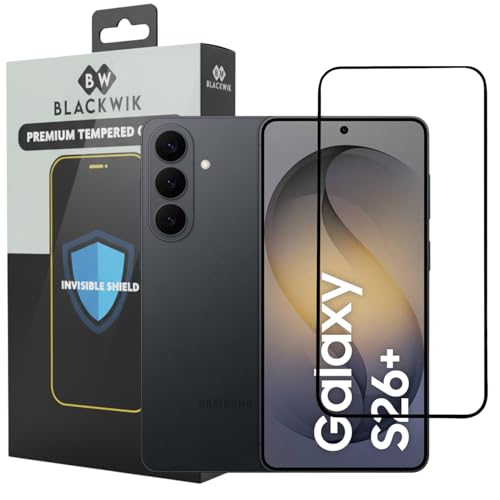 Image of Blackwik Tempered Glass Screen Protector for Samsung Galaxy S26 Plus with Edge-To-Edge Protector Coverage | Easy Installation Kit (Black)