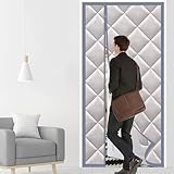 【Matériau】: Nos rideaux thermiques pour portes de protection contre le froid sont fabriqués en tissu Oxford imperméable et rembourrage en polyester-coton, ce qui peut mieux empêcher le vent et la neige de pénétrer. De plus, le bruit extérieur peut être réduit et l'intimité peut être améliorée.