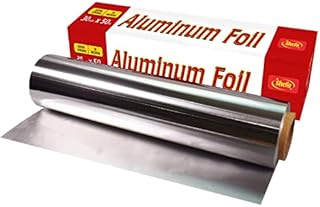 Shefa Tin Foil 30cm x 50m - Aluminium Foil roll, 18 Micron Foil, Heavy Duty Kitchen Foil - Thick & Durable, Recyclable Tinfoil Roll - Cooking & Dining & Catering Foil (30cm X 50m)