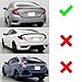 iJDMTOY JDM Style Red Lens LED Bumper Reflector Lamps Compatible With 2016-2021 Honda Civic Sedan, Function as Tail, Brake & Rear Fog Lights