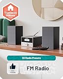 5.2 Bluetooth CD Player with Speakers | Powerful 20W Compact HiFi System with EQ Settings | FM Radio, 30 Presets, Wooden Build, Remote Included | USB, AUX, Plays MP3, CDs, CD-Rs | Oakcastle HIFI150 - Image 5