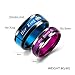 Iflytree 2Pcs Matching His Queen Her King Couples Rings Wedding Engagement Band for Him and Her Stainless Steel Bridal Sets Promise Rings For Couple Anniversary Jewelry