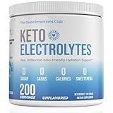 The Good Intentions Club Keto Electrolytes - Unflavored - 200 Servings - Keto Electrolytes Powder - Fast Friendly - Keto Supplement